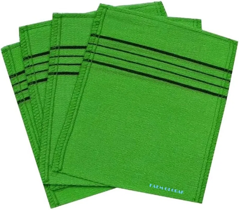 Мочалка для эксфолиации Italy Towel, 4 шт, Green