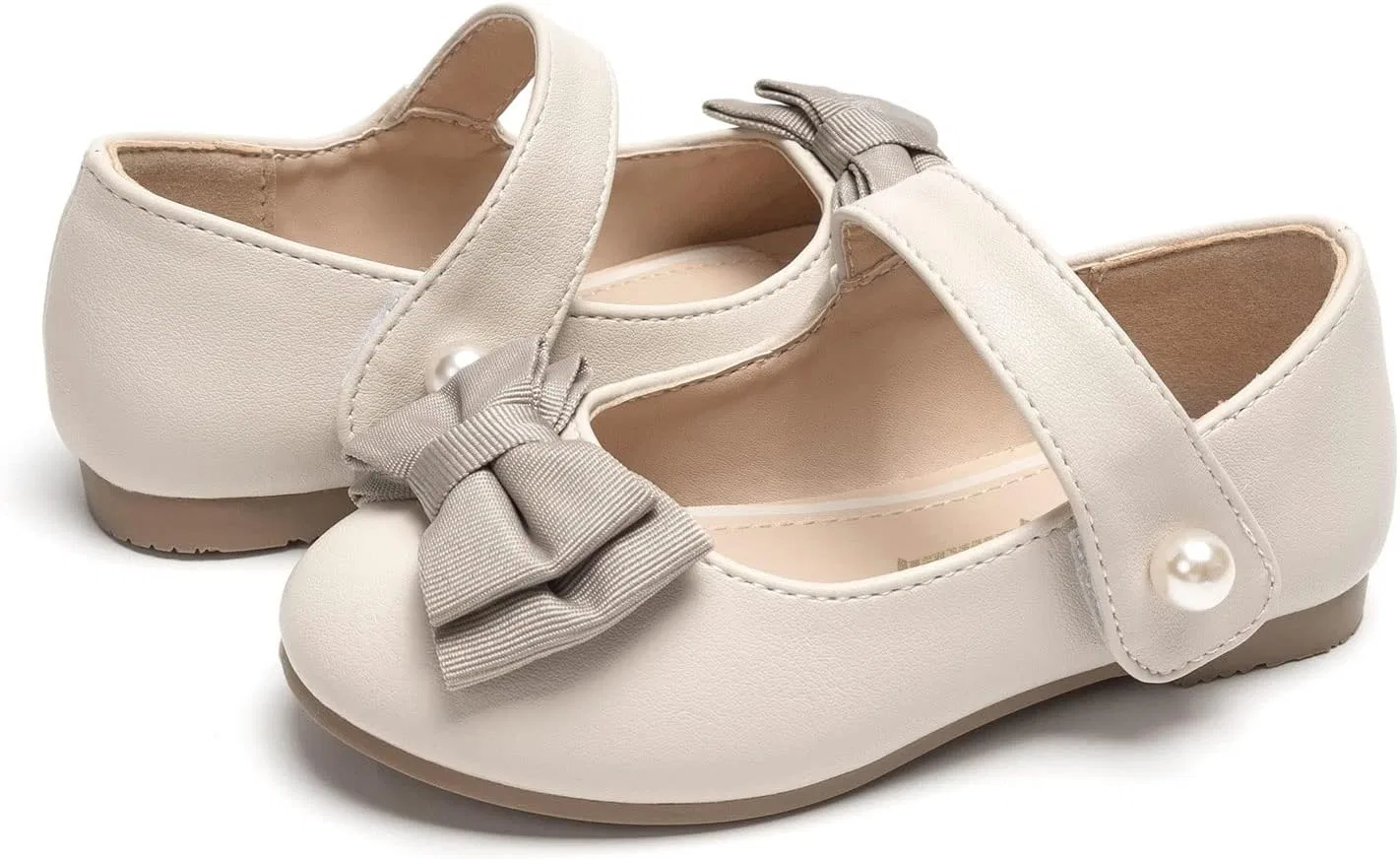 Детские туфли Мэри Джейн для девочек FUNKYMONKEY, Nude Bowknot — фото 3