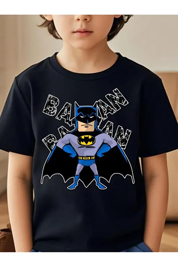 Детская футболка для мальчиков с принтом Batman Haha, Black