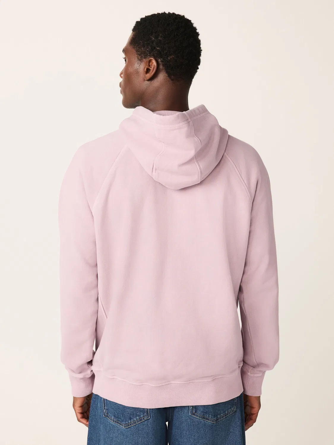 Худи оверсайз, модель Overhead Garment Washed Next, розовый — фото 3