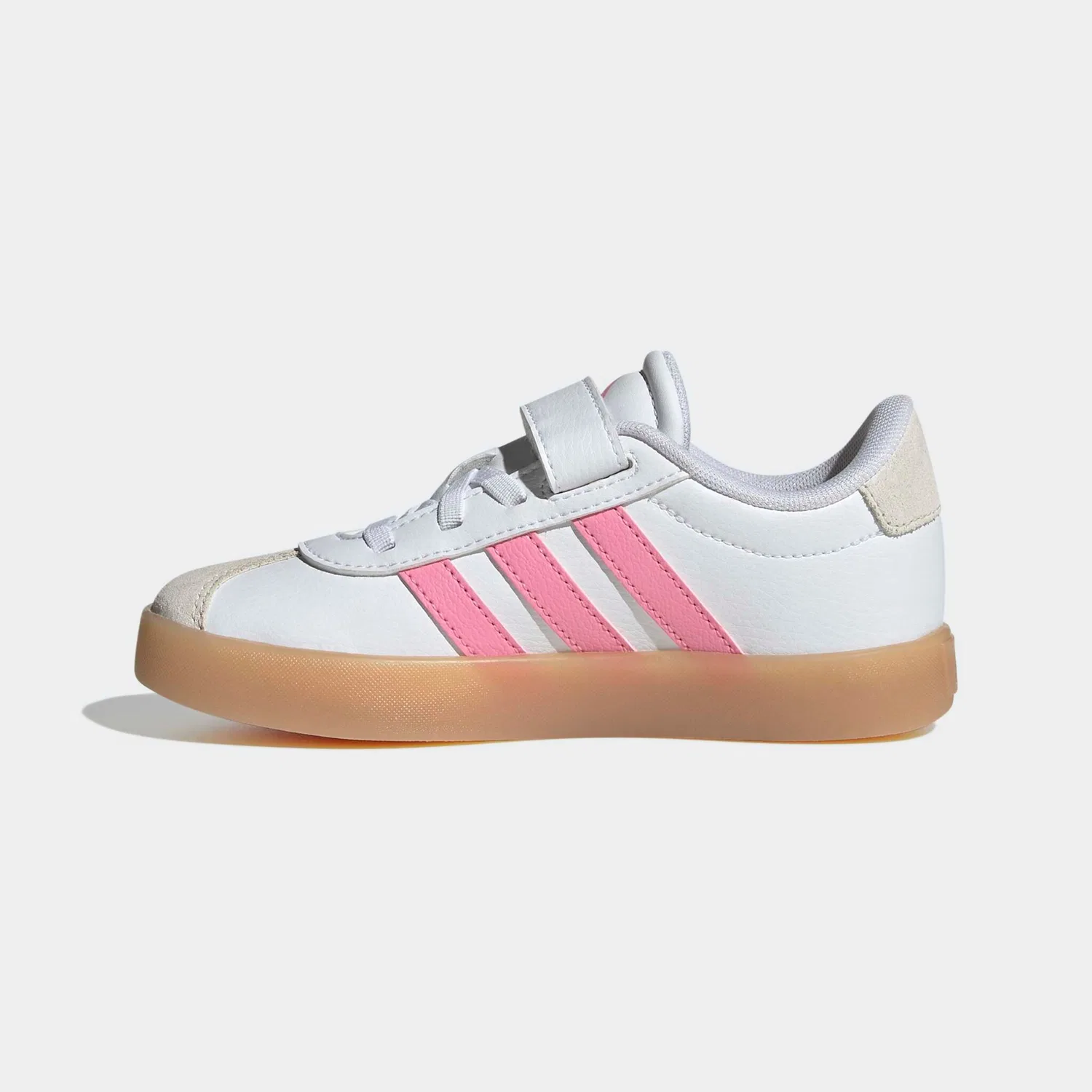 Детские спортивные кроссовки в стиле скейт Adidas Sportswear, Cloud White/Bliss Pink — фото 3