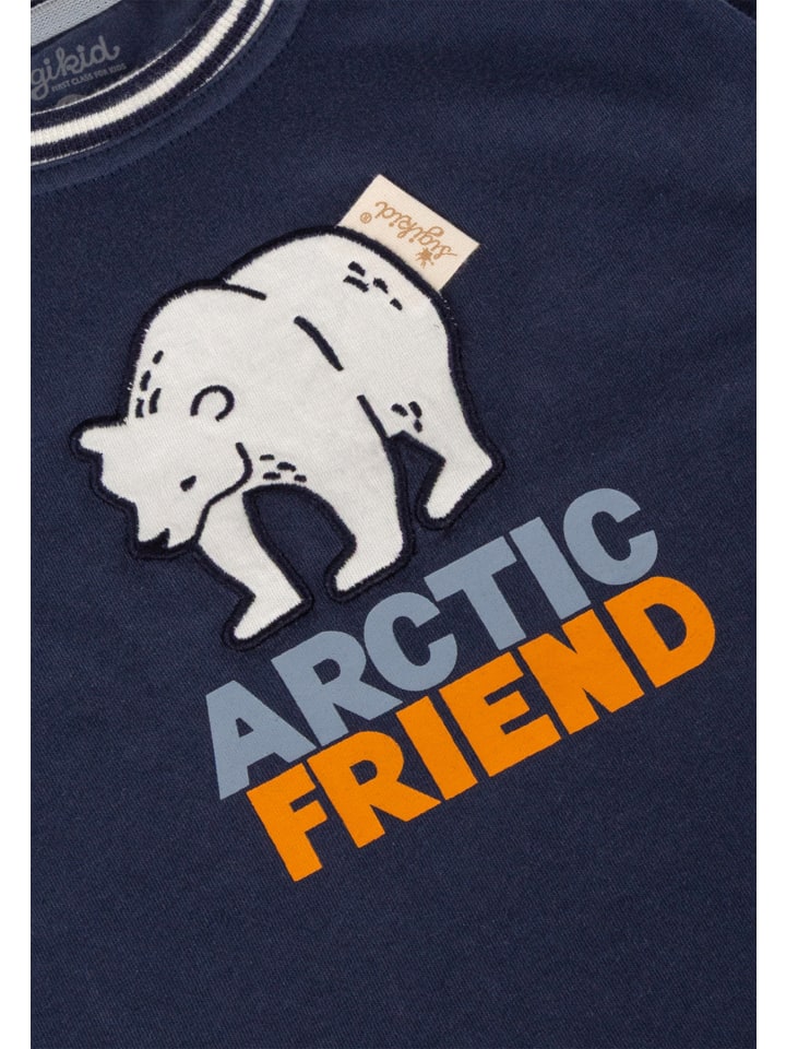 Рубашка Polar Friends с длинными рукавами темно-синего цвета Sigikid — фото 3