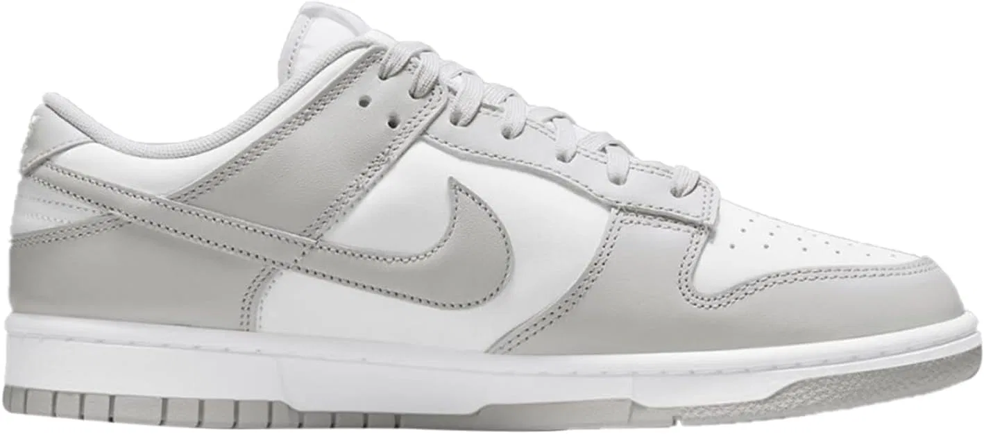 Кроссовки мужские Nike Dunk Low Retro, белый/серый — фото 2