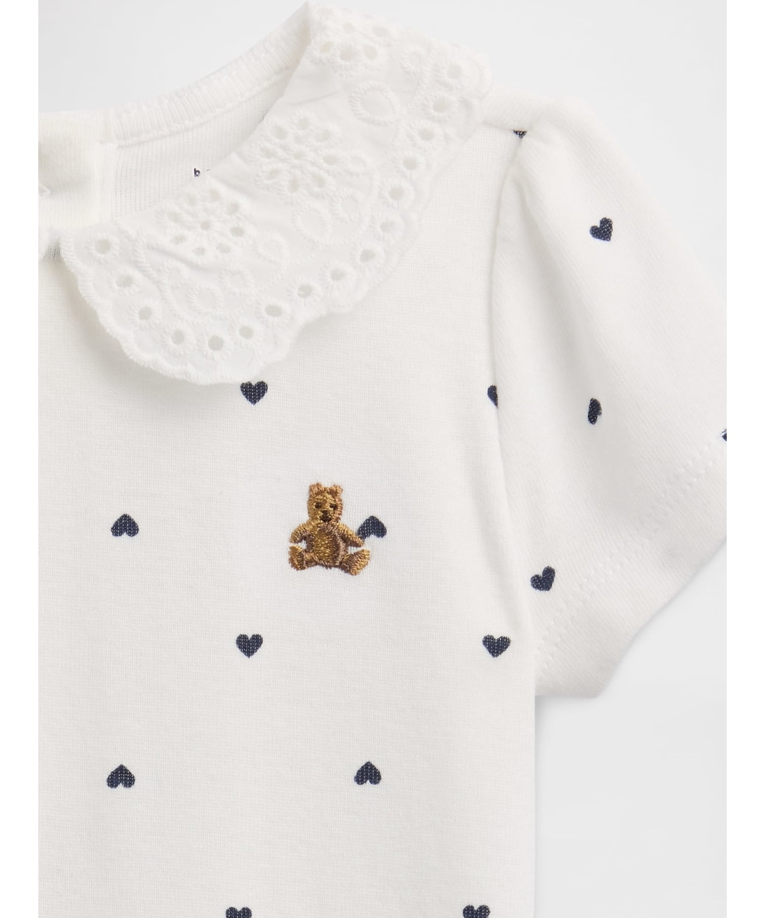 Боди с воротником Питера Пэна от Brannan Bear (для младенцев) Gap, NAVY_HEARTS — фото 3