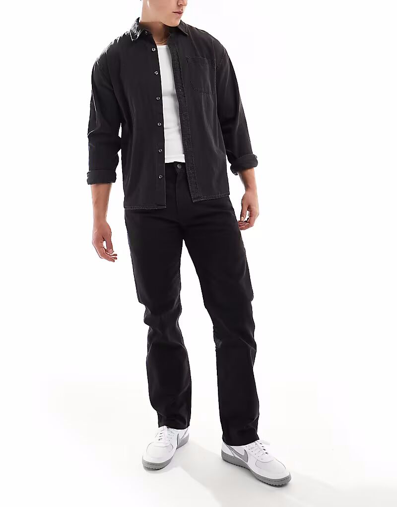 

Levi's Workwear capsule 505 Утилитарные прямые холщовые брюки черного цвета