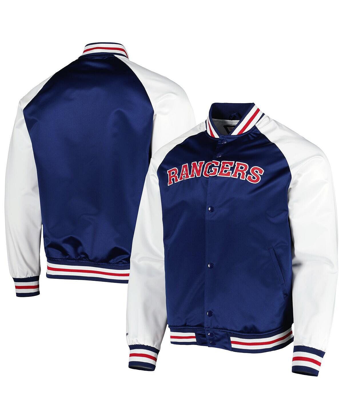 

Мужская синяя, белая атласная куртка с застежкой на пуговицы New York Rangers Primetime Raglan Mitchell & Ness, Синий, Мужская синяя, белая атласная куртка с застежкой на пуговицы New York Rangers Primetime Raglan Mitchell & Ness