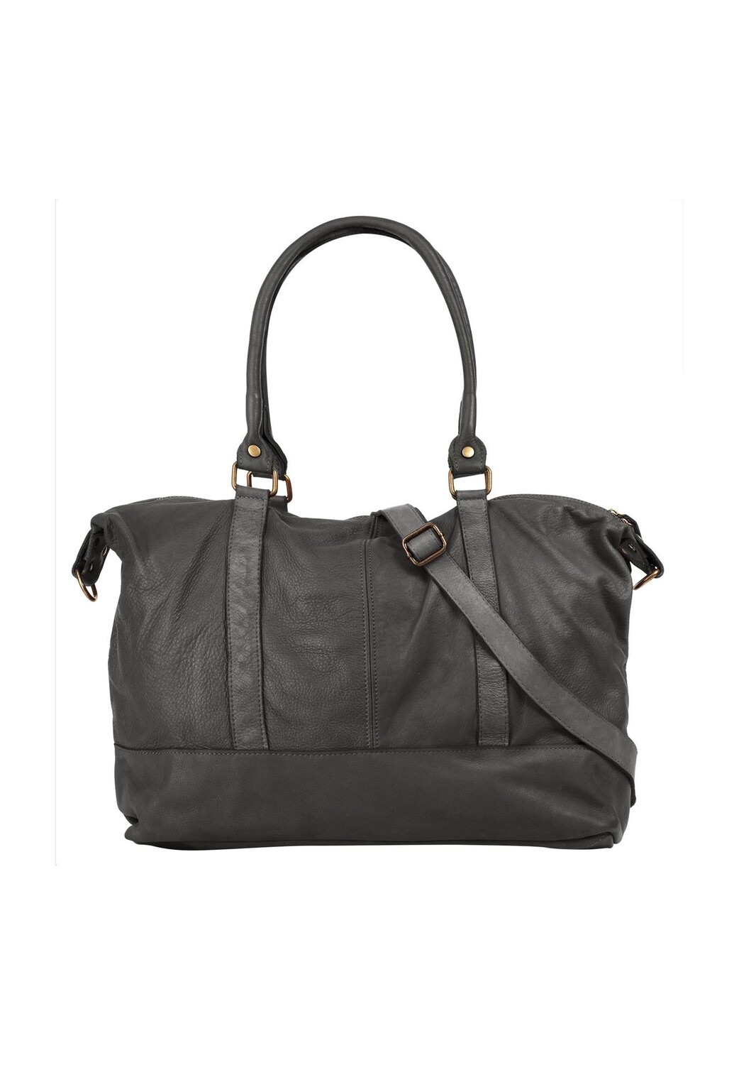 

Дорожная сумка из натуральной кожи, производство Италия Samantha Look, серый