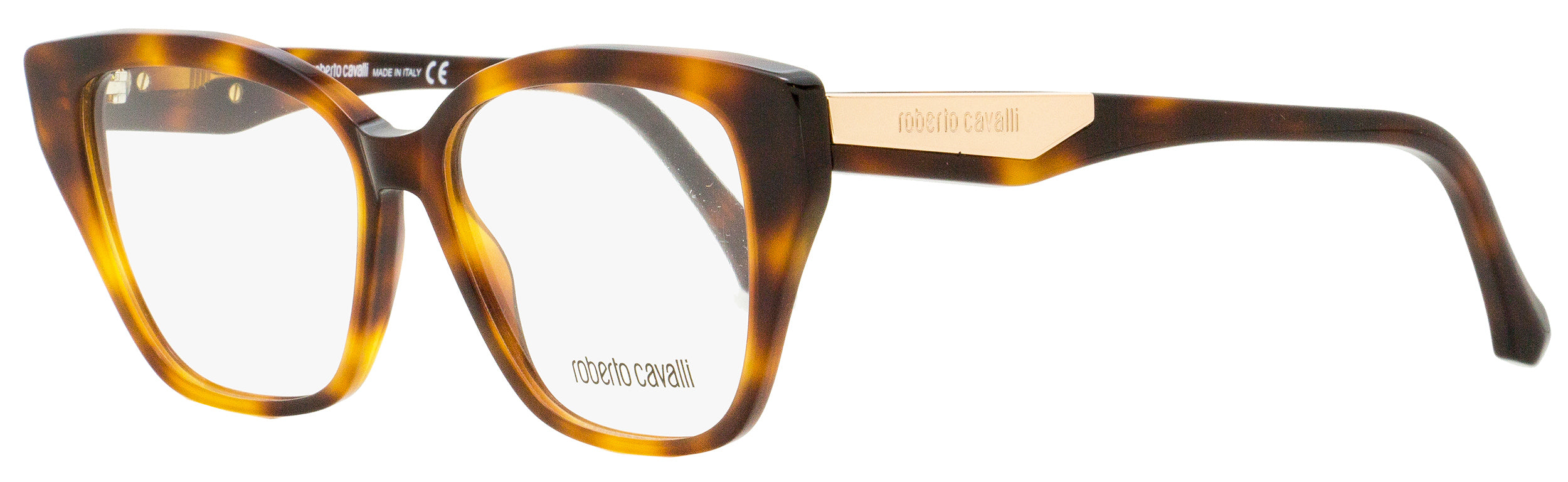 

Женские квадратные очки Roberto Cavalli RC5083 Orciano 052 Гавана/золото 53 мм