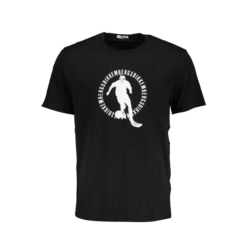 

Черная хлопковая футболка Bikkembergs