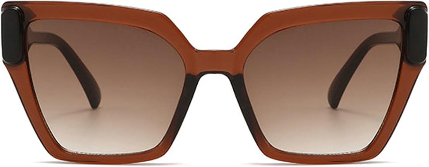 

Willochra Модные солнцезащитные очки «кошачий глаз» большого размера для женщин и мужчин, ретро-очки с крупным квадратным градиентом, винтажные женские солнцезащитные очки, C1