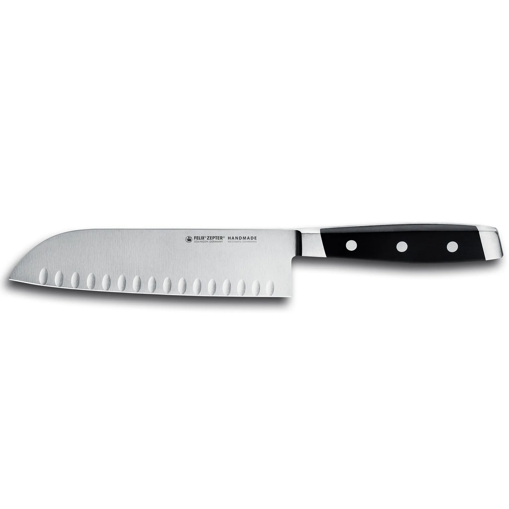 

Нож Felix Solingen Santoku «Первый класс», (1 шт.), кованый, закаленный клинок, цвет silberfarben