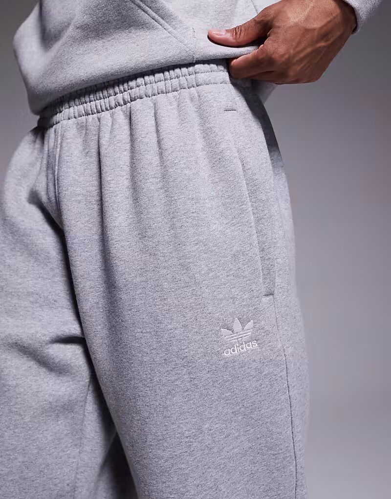 Джоггеры Trefoil Essentials прямого кроя серого цвета Adidas Originals — фото 2