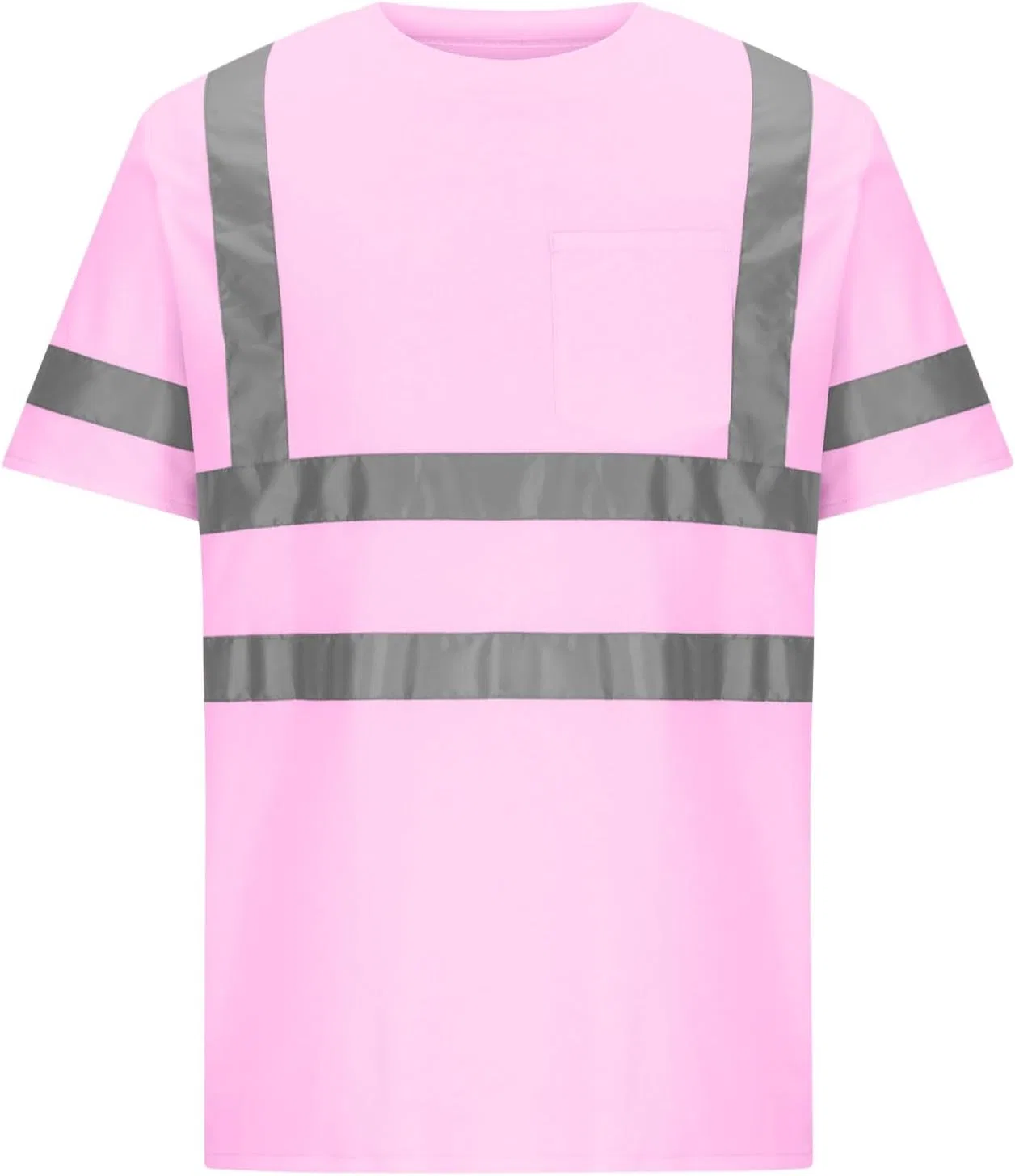 Футболка сигнальная с отражающими полосами, Pink