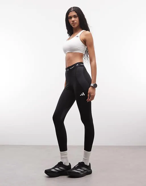 Черные леггинсы в полный рост adidas Training TechFit — фото 4