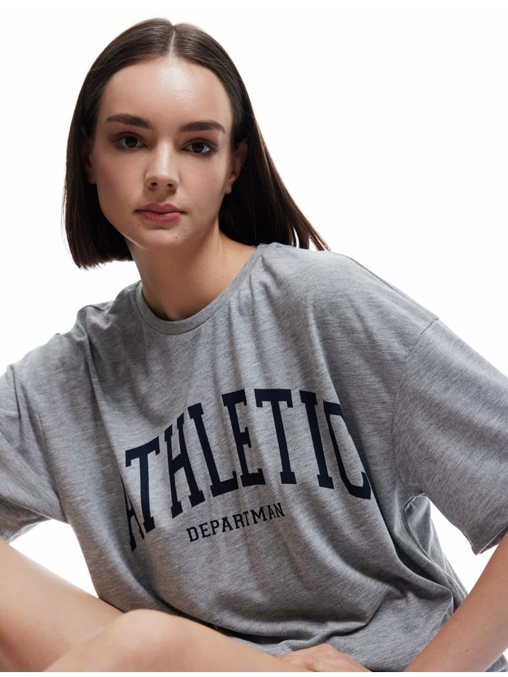 

Футболка SS цвета серый меланж KOTON