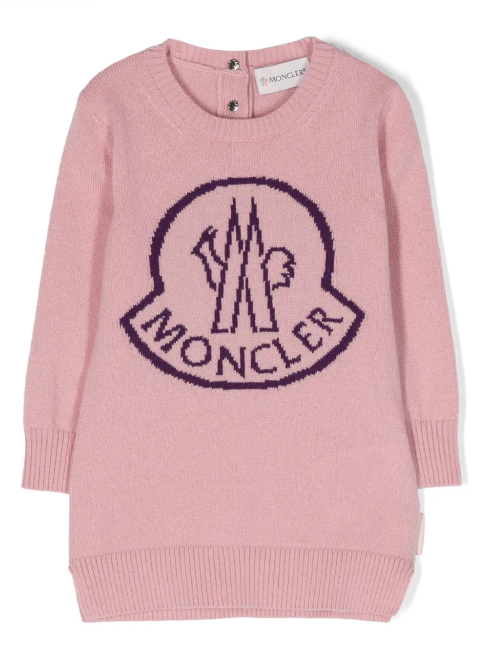 

Платье-толстовка с логотипом Moncler Enfant, розовый