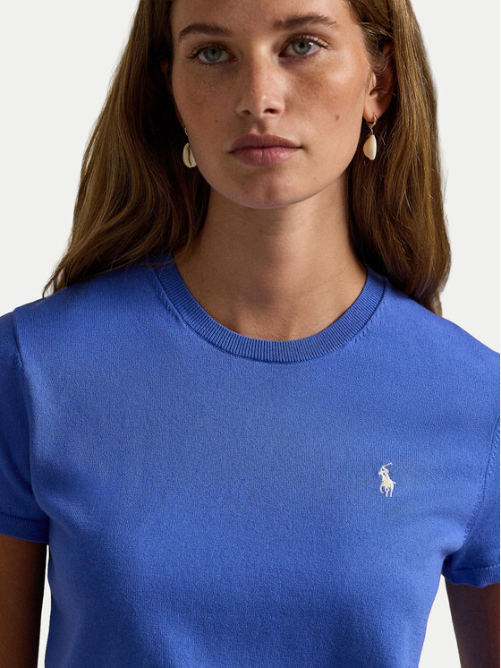 Футболка slim fit 211971872500 Polo Ralph Lauren, синий — фото 4