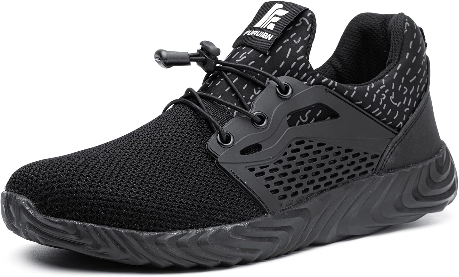 

Стальные ботинки Furuian с непробиваемым носком для мужчин и женщин, легкие, устойчивые к проколам, безопасные кроссовки для строительства, дышащие, черный