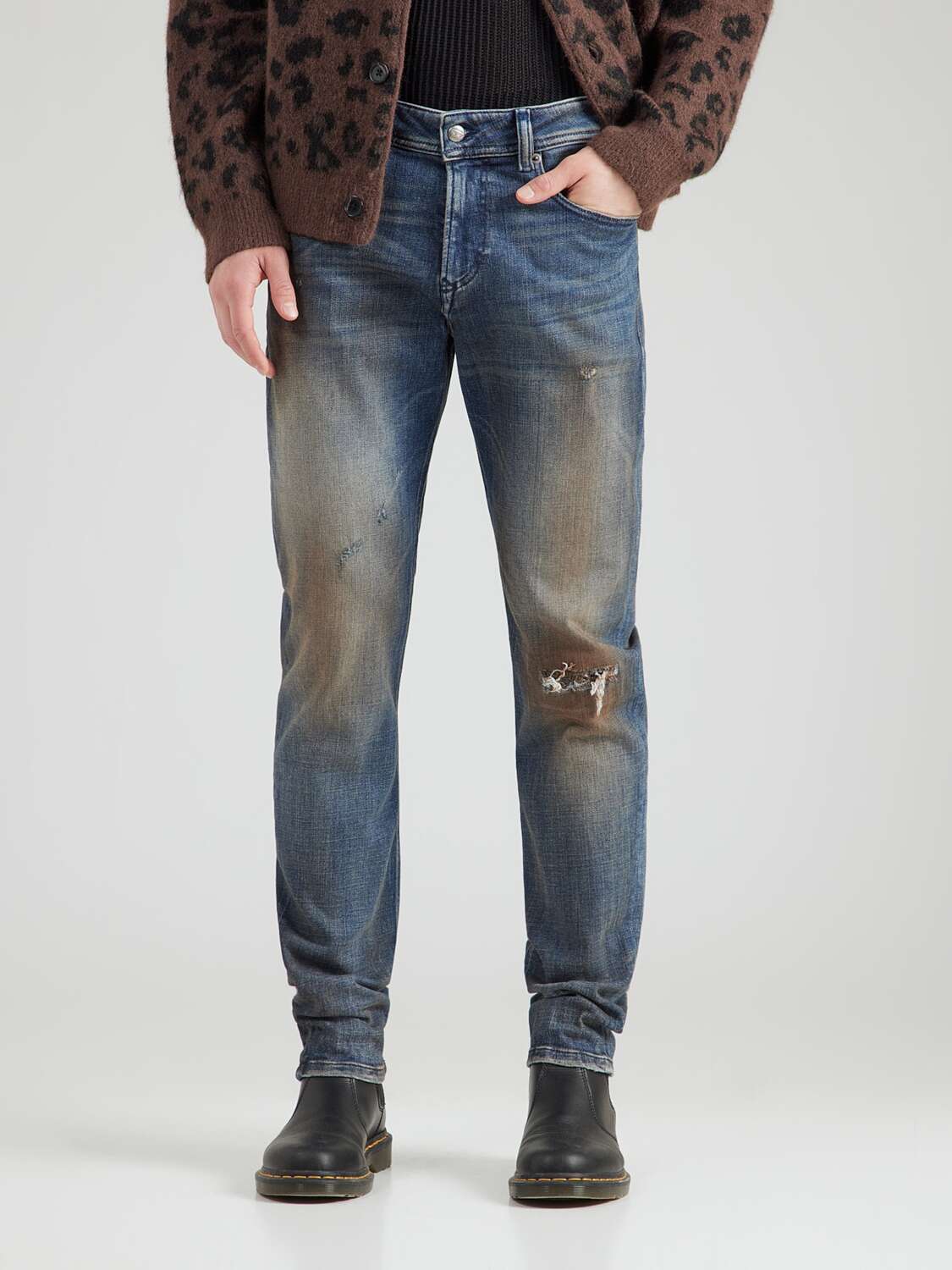 DIESEL Джинсы '1979 SLEENKER' Slim fit в темно-синем цвете — фото 3