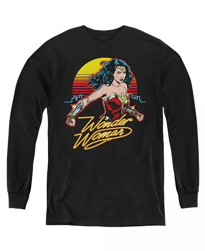 

84 Молодежная толстовка Skyline с длинным рукавом Wonder Woman, черный