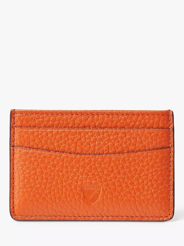 

Картхолдер Aspinal of London Pebble Leather Slim Credit, оранжевый