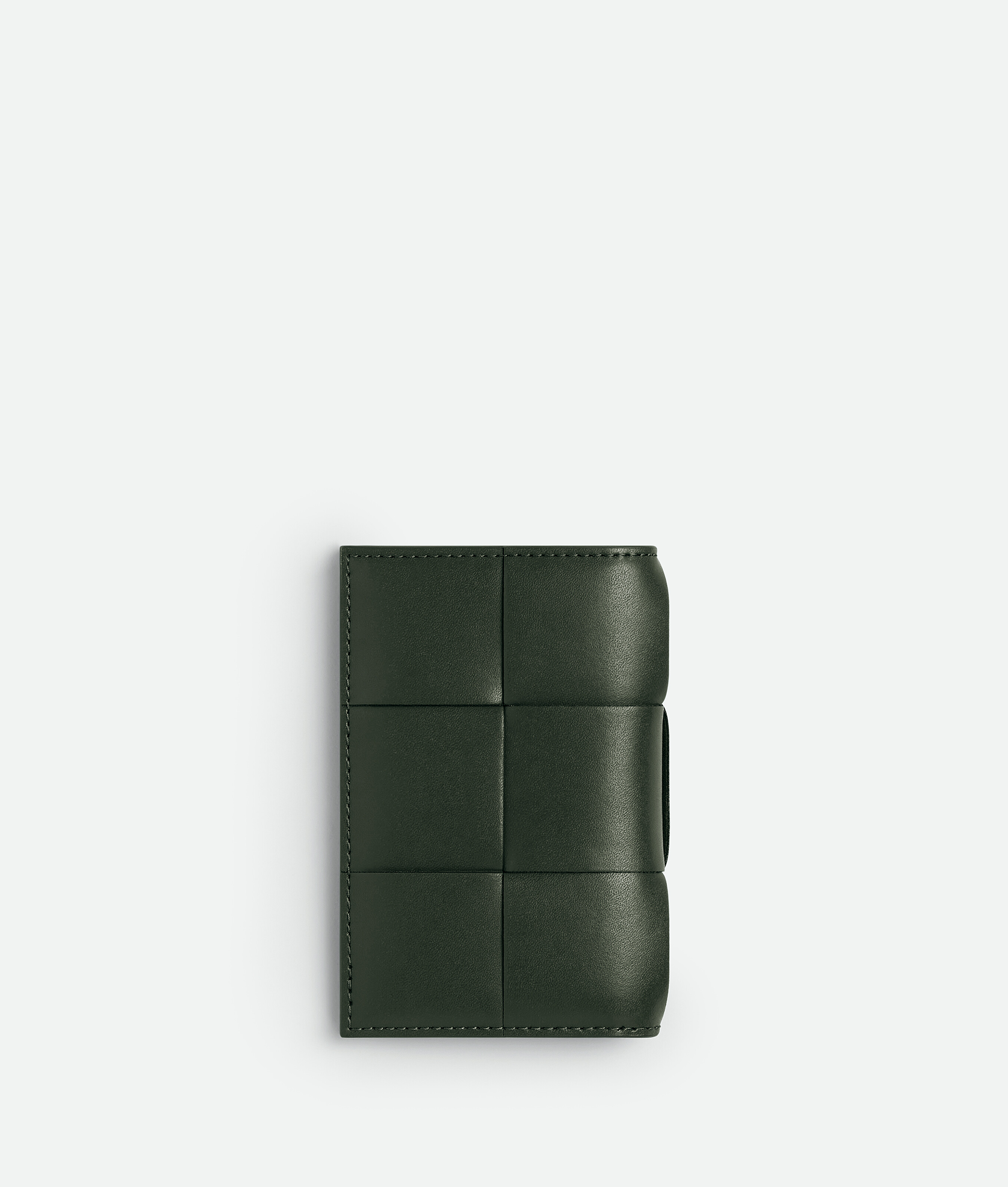 Cassette flap card case BOTTEGA VENETA, темно-зеленый — фото 3