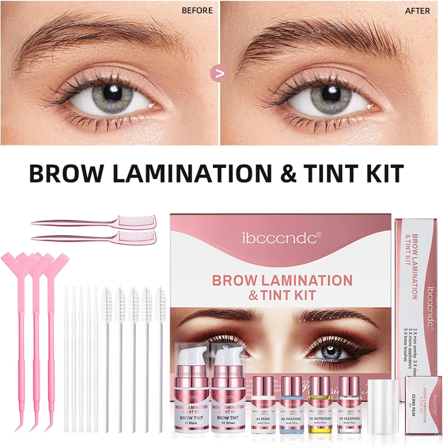 Набор для ламинирования бровей Instant DIY Eyebrow Lift Kit Generic, полный набор инструментов — фото 4