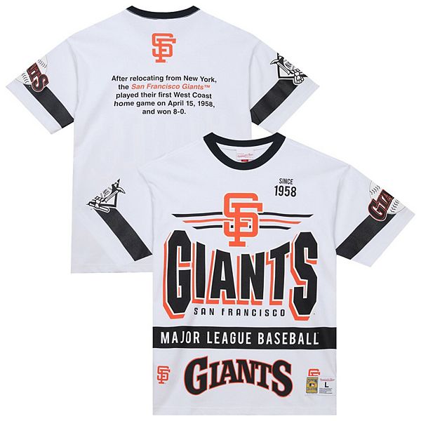 

Мужская белая футболка San Francisco Giants Cooperstown Collection Team Origins Premium Mitchell & Ness