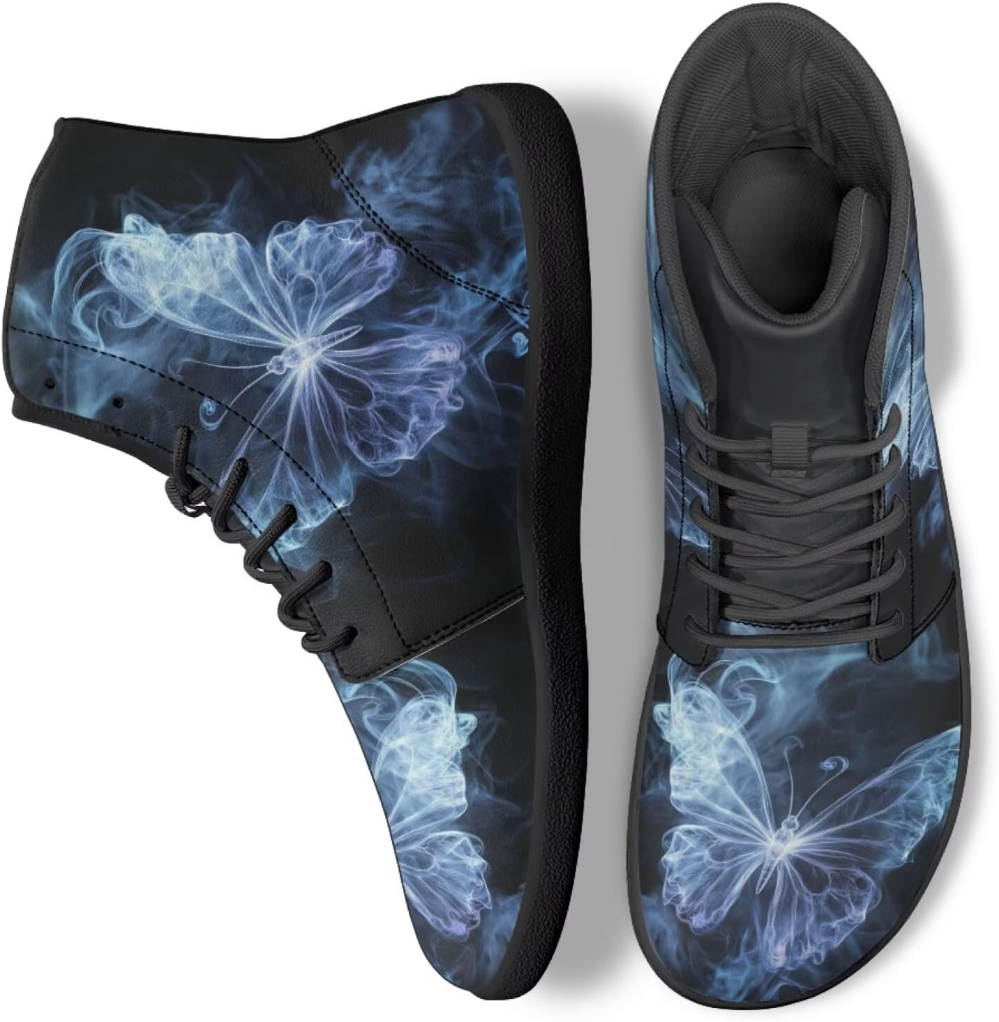 

Женские высокие кроссовки-бабочки для ходьбы, модные рабочие, офисные, спортивные, босоножки Ecaestolph, синий