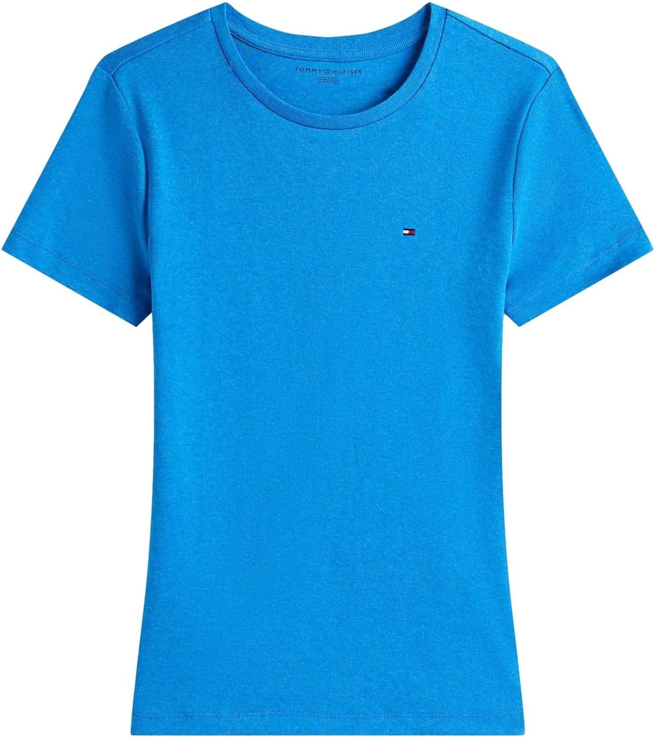 

Женская футболка с полосатым логотипом Tommy Hilfiger, Blue Heather, Синий, Женская футболка с полосатым логотипом Tommy Hilfiger, Blue Heather