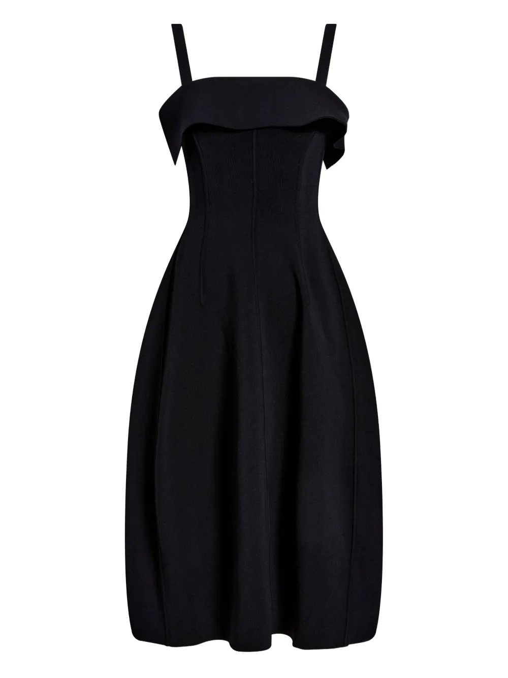 

Платье миди Blanca с оборками Proenza Schouler, черный