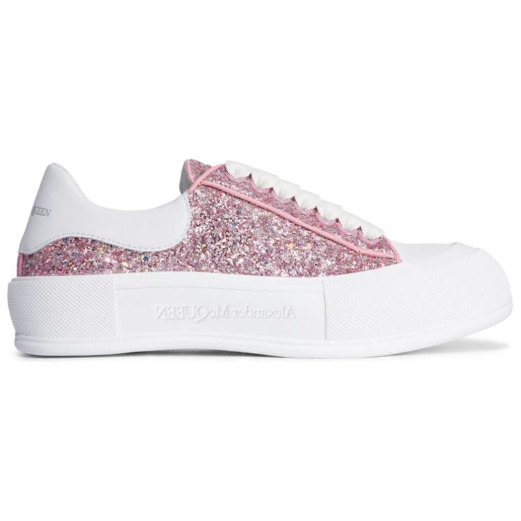 Кроссовки женские Alexander Mcqueen Deck Lifestyle, розовый / белый — фото 2