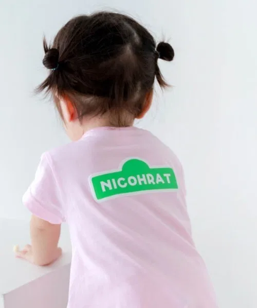 Ромпер детский nicohrat с монстром, хлопок, розовый — фото 2