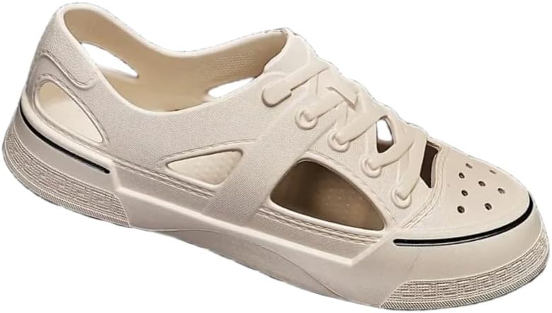 

Дышащие мужские спортивные кроссовки, повседневного однотонного цвета, на плоской шнуровке, с простым дизайном носка, удобная обувь, подходящая как для дома, так и для улицы Hoalox, Apricot