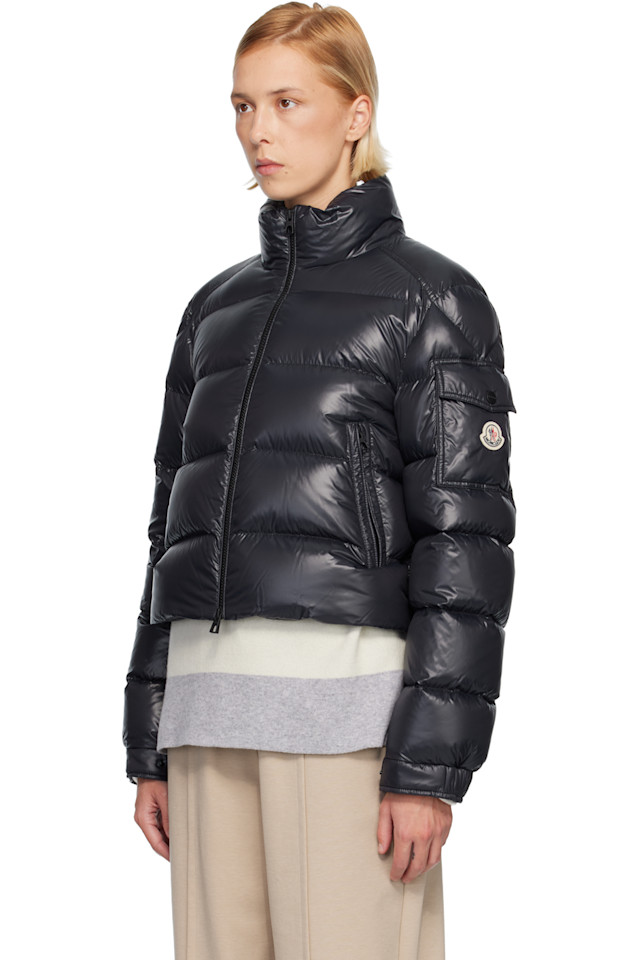 Короткая пуховая куртка Петра Moncler, черный — фото 4