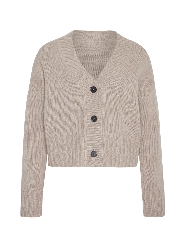 

Короткий кардиган из смеси кашемира и шерсти, меланжевый цвет кэмел Style Republic