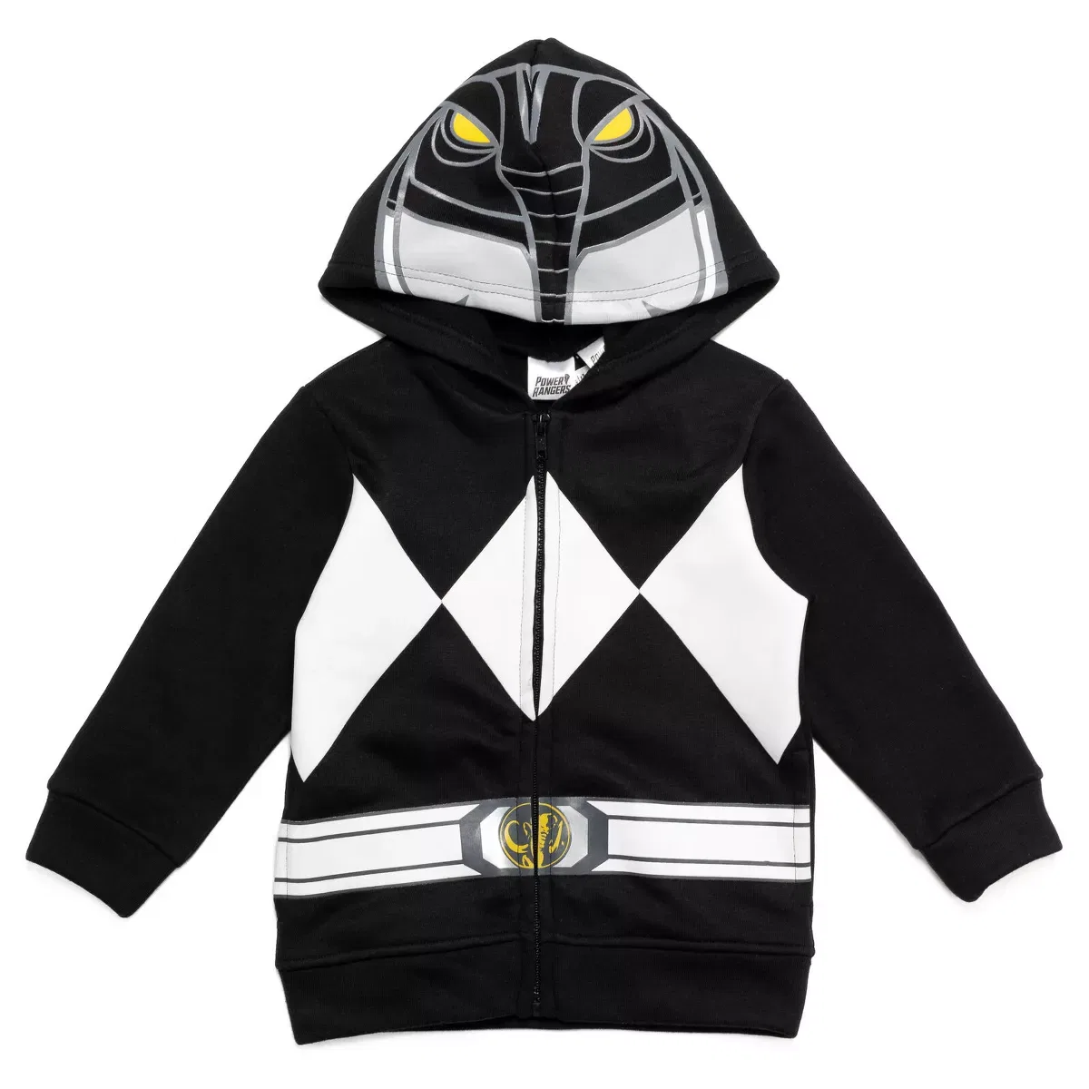 Детское худи на молнии с принтом Power Rangers Fleece Zip Up Hoodie Toddler Power Rangers, Black