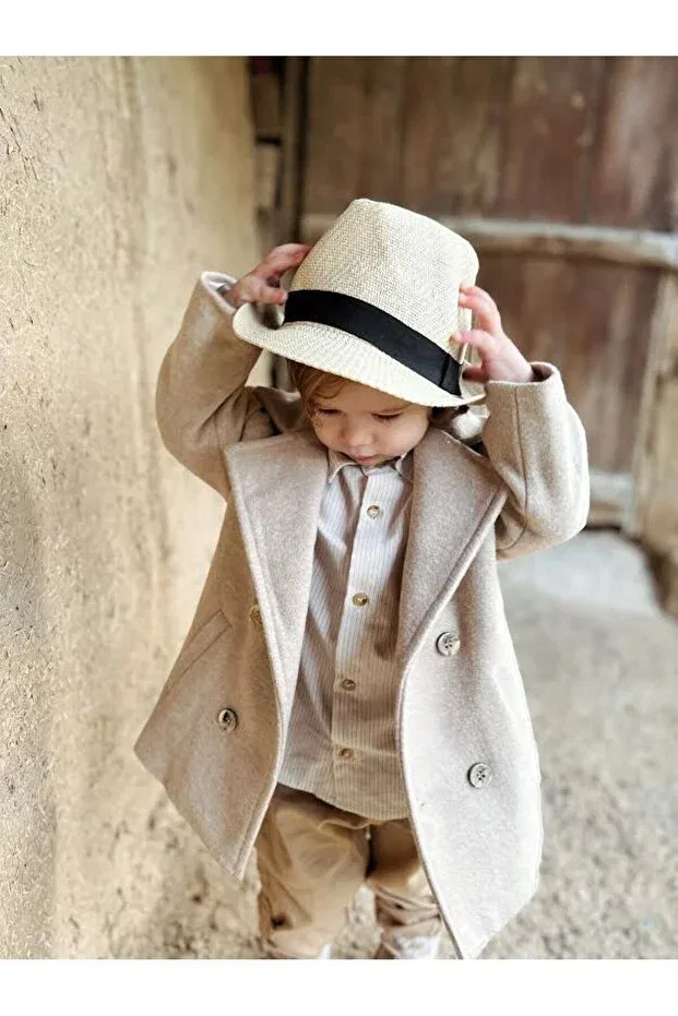 Детское пальто для девочек хлопковое Favorimkids, Milk Coffee — фото 4