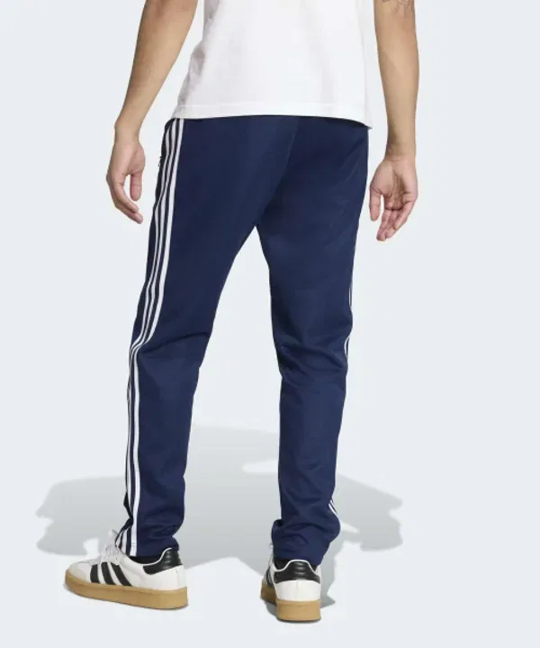 Тренировочные штаны классические Adidas, ночной индиго, белый — фото 2