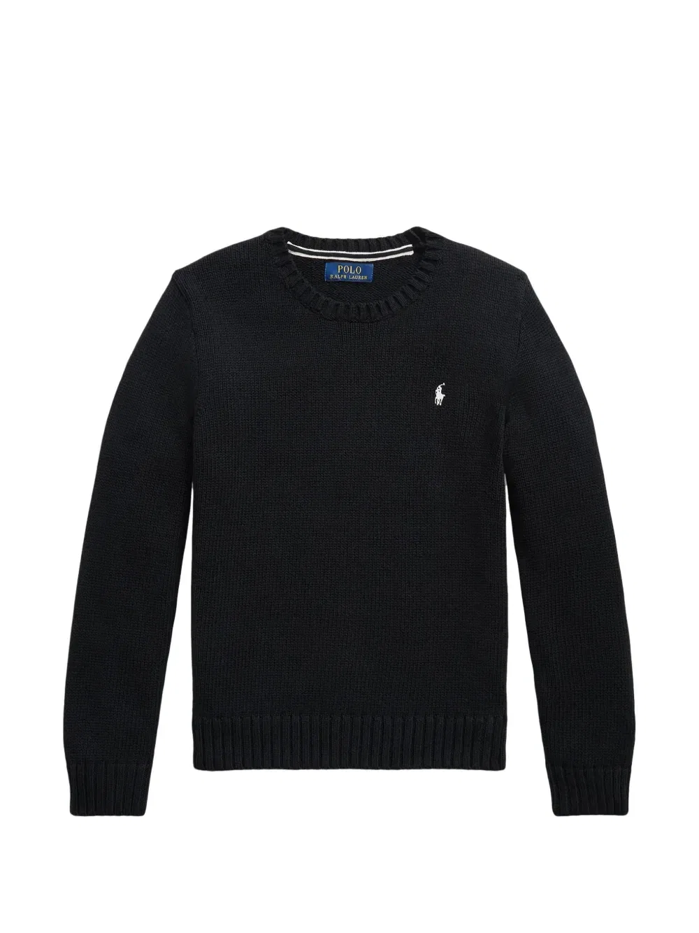 Свитер с вышитым логотипом Polo Ralph Lauren Kids, черный