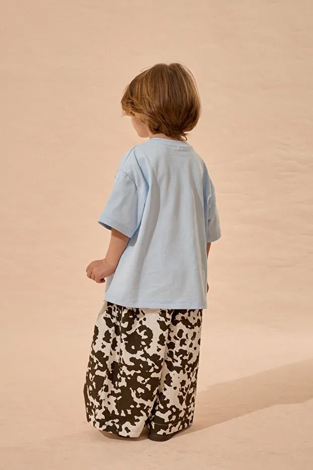 Детская футболка с принтом Roaster print Fahhar Kids, Blue — фото 4
