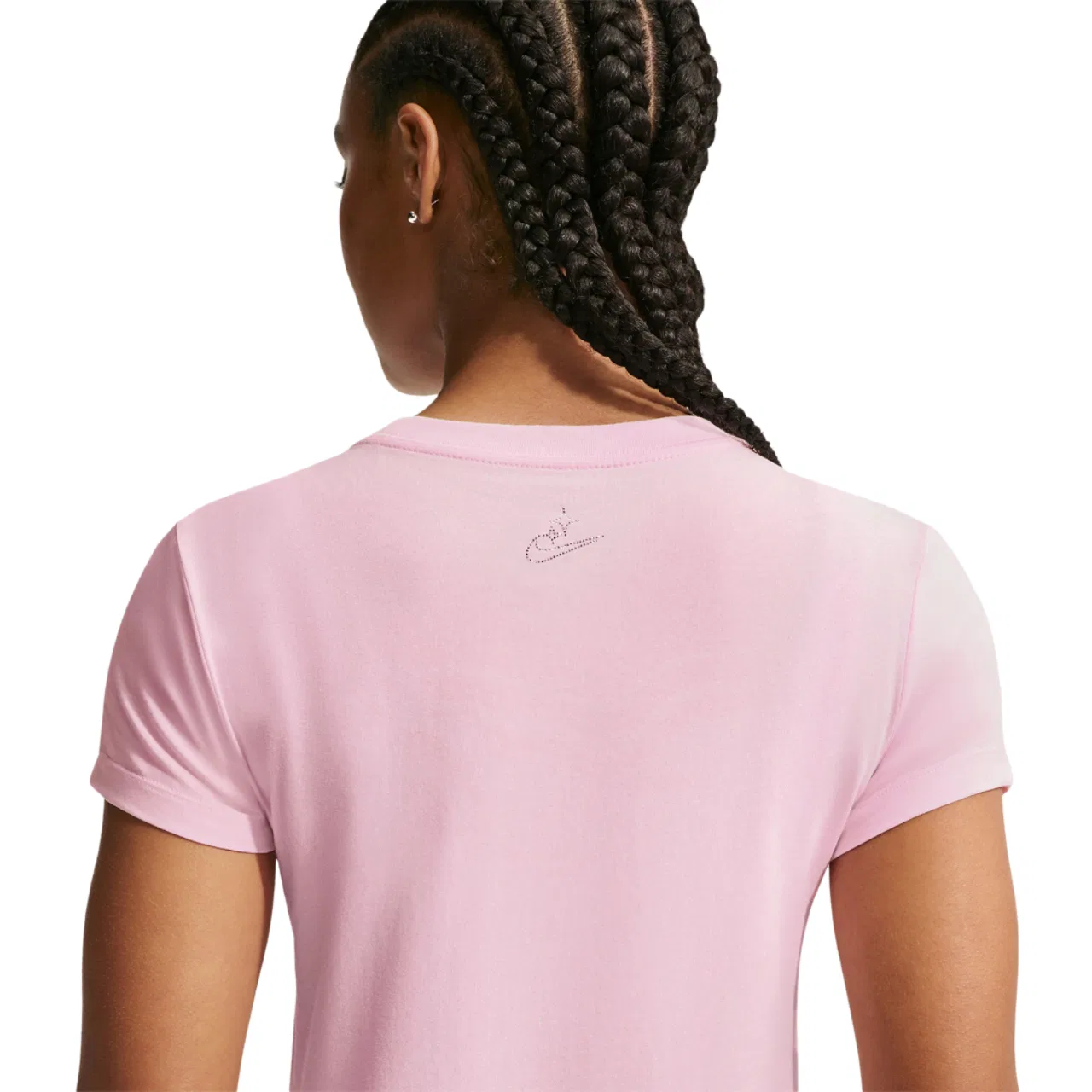 Женский лонгслив Chill Knit Mid Crop Bling Nike, цвет Pink Foam/Pink Foam — фото 2