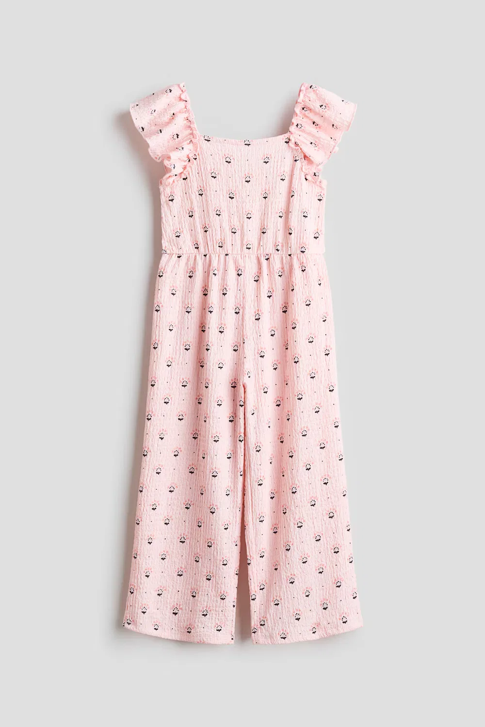 Комбинезон из фактурного трикотажа H&M, Hellrosa/Geblümt