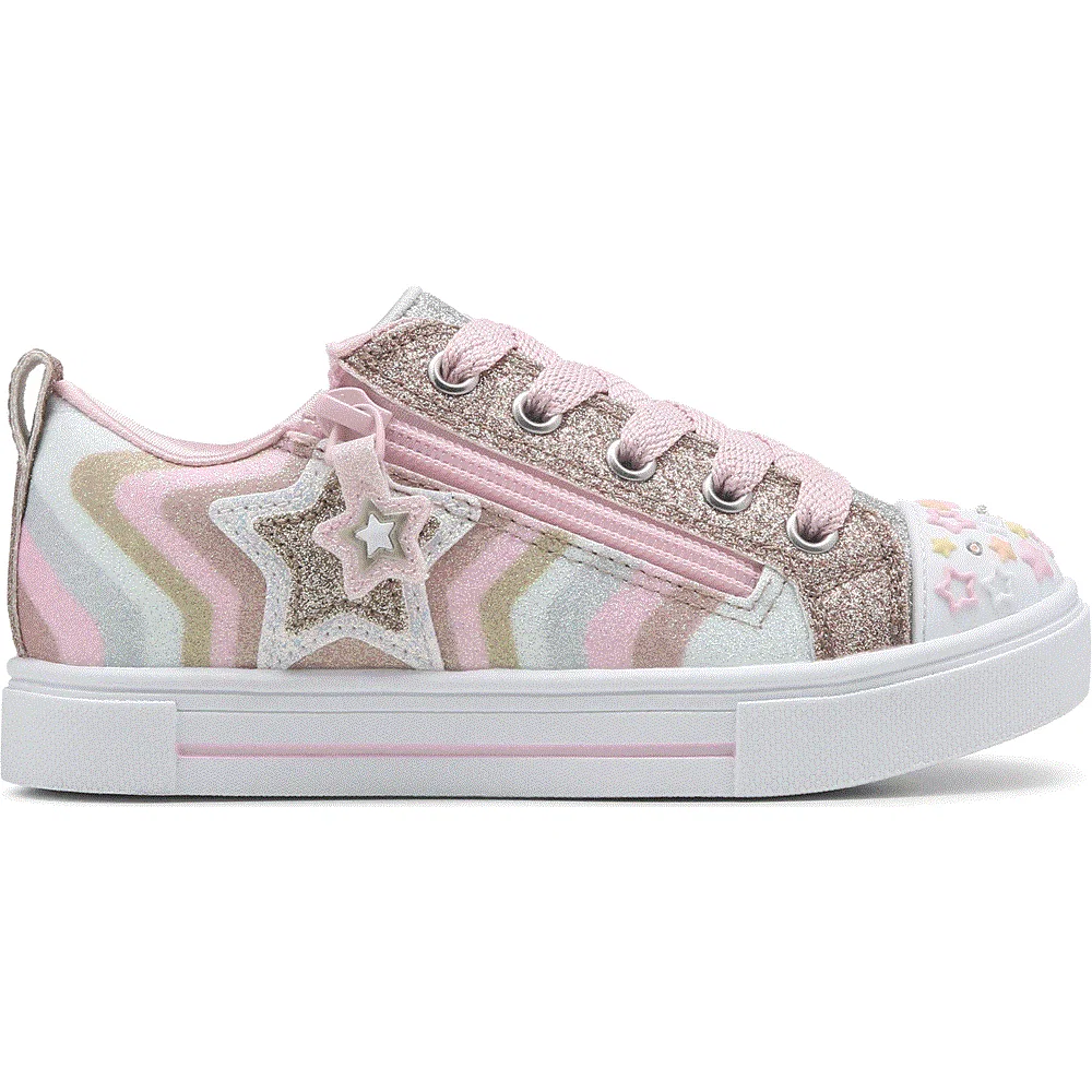 Детские кроссовки с мерцающими искорками для малышей Skechers, Metallic Multi — фото 2