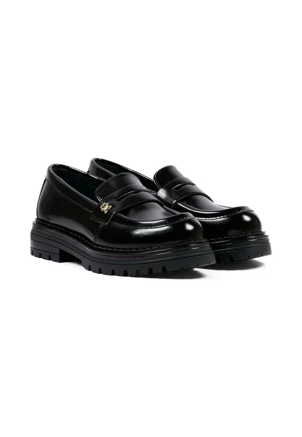 Мокасины кожаные Mocassini Tommy Hilfiger, черный — фото 2
