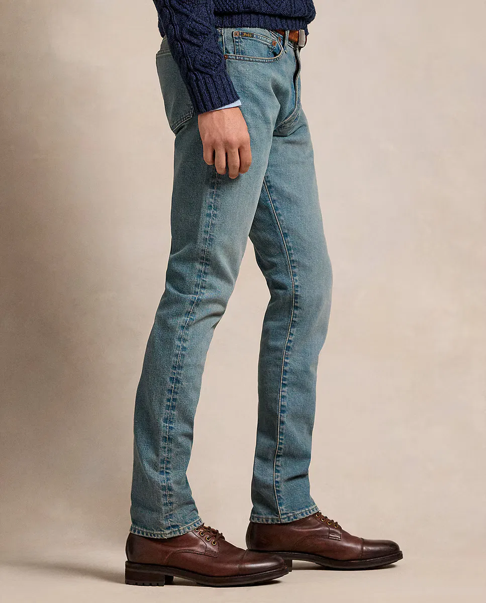 Мужские джинсы, Sullivan Slim Fit Elásticos, Polo Ralph Lauren, Azul Loft — фото 4