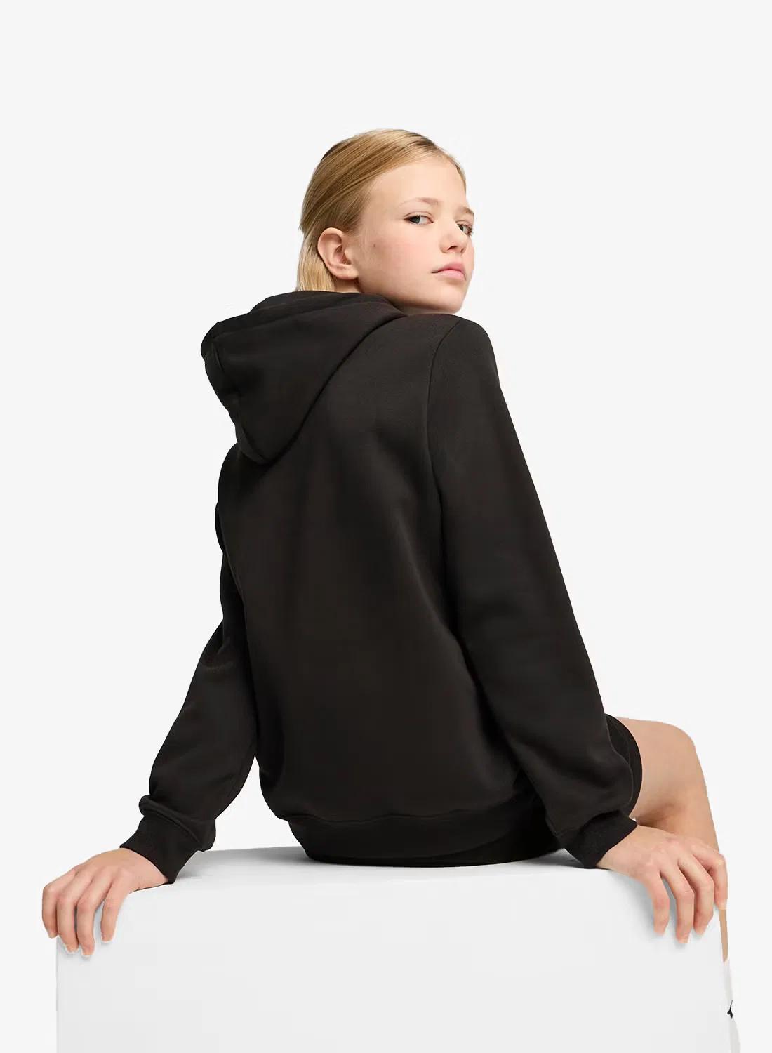 Худи с логотипом No. 1 Logo Youth Essential Puma, черный — фото 2
