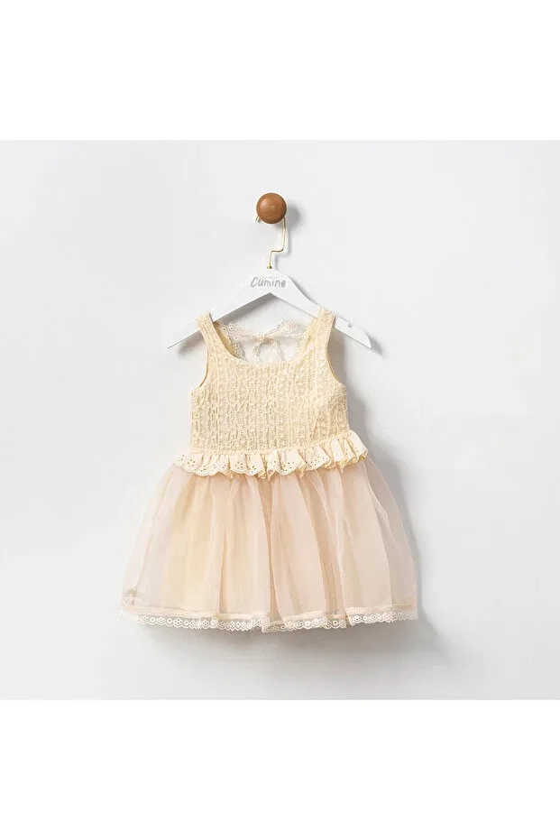 Детское платье для девочек кружевное Coolimino, Beige