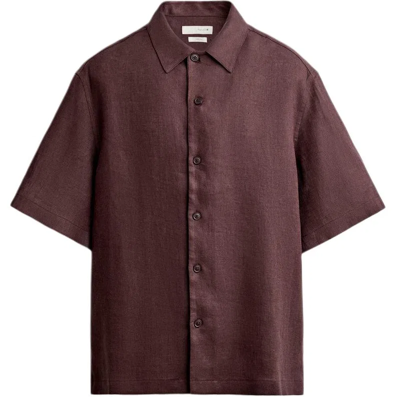 Мужская рубашка с отложным воротником Dark Red Color ZARA, Dark Red Color