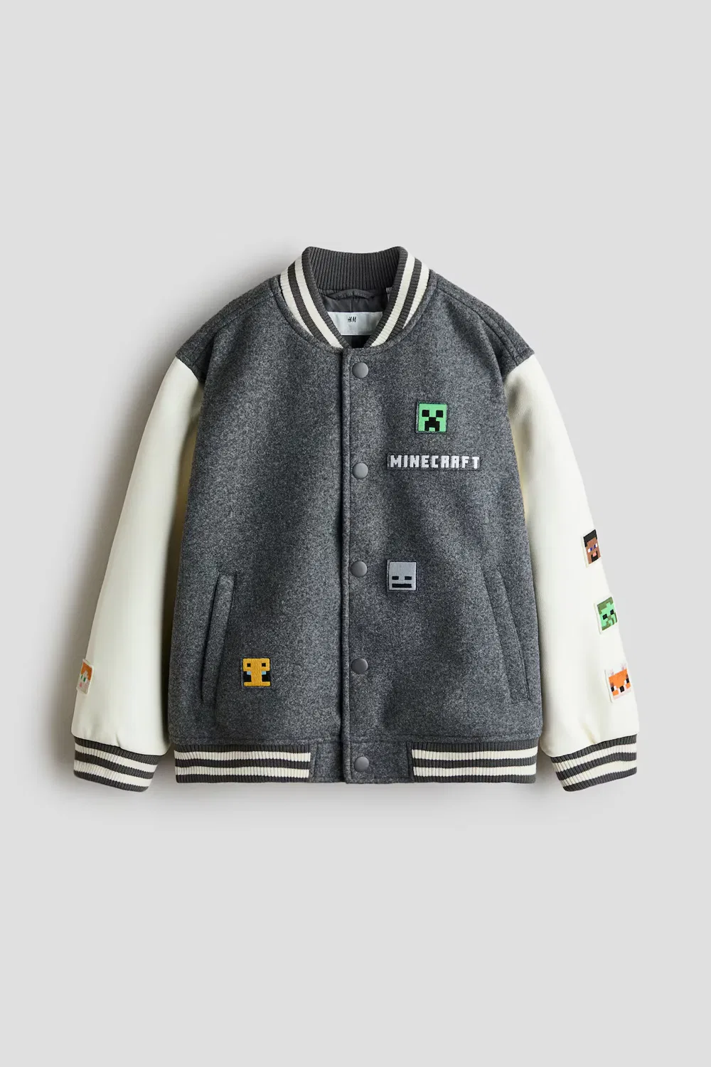 Бейсбольная куртка с рисунками H&M, Grau/Minecraft